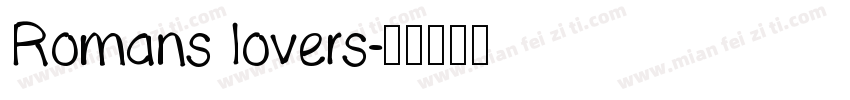 Romans lovers字体转换